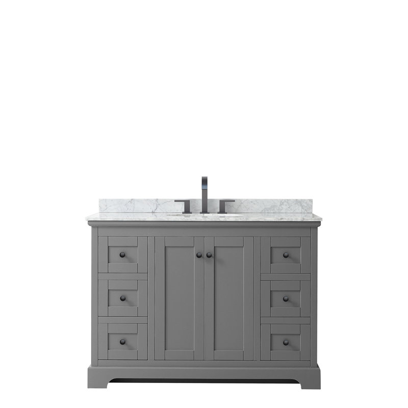 Wyndham Collection Avery 48 Free Standing Single Bathroom Vanity With Stone Vanity Top Wayfair